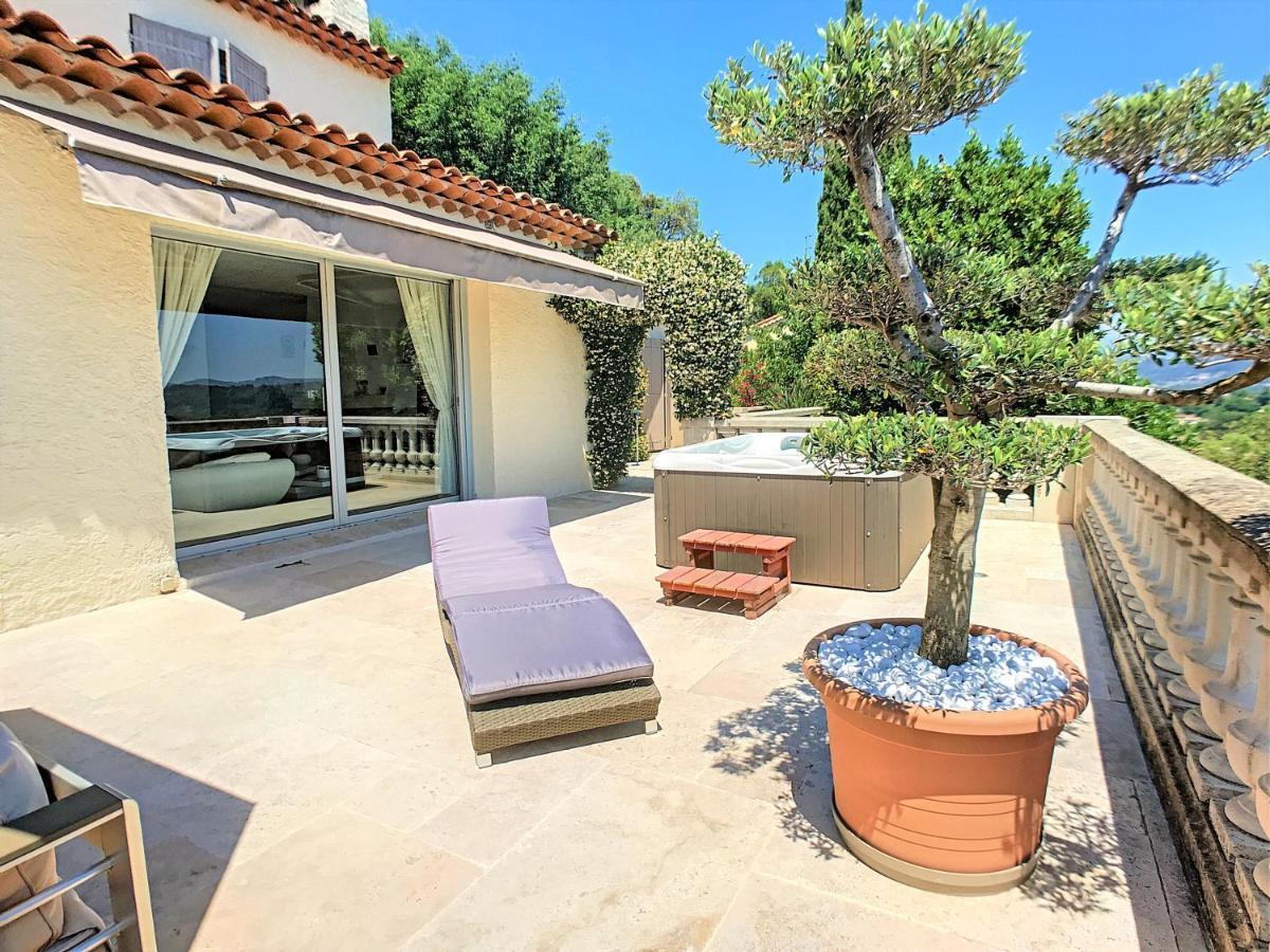 3 Bedrooms Villa Near Cannes - Pool & Jacuzzi - Sea View Mandelieu-la-Napoule Exterior photo